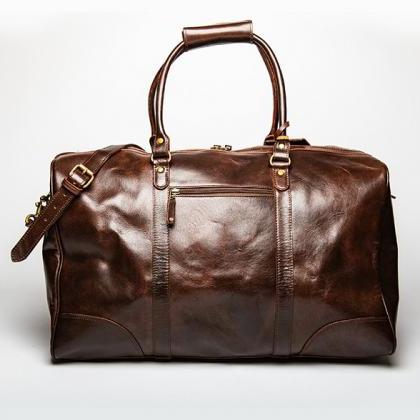 TOURIST LEATHER DUFFLE 23″ – AN..