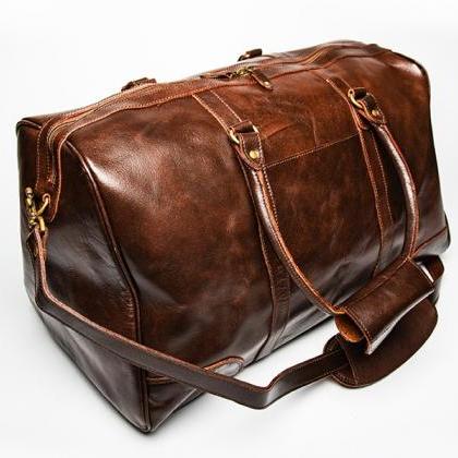 TOURIST LEATHER DUFFLE 23″ – AN..
