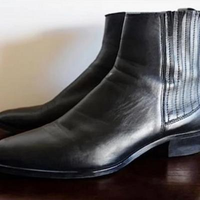 New Handmade Pure Leather Western Cowboy Boots For Men's
