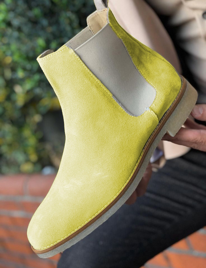 yellow chelsea boots mens