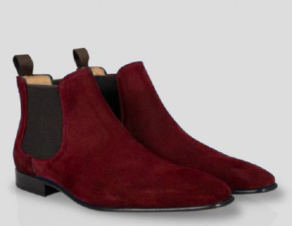 mens red suede chelsea boots