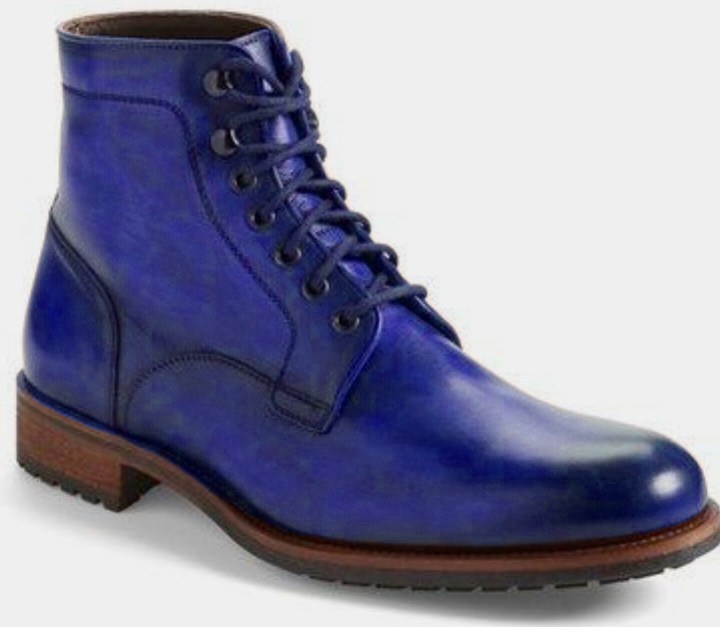 dark blue ankle boots