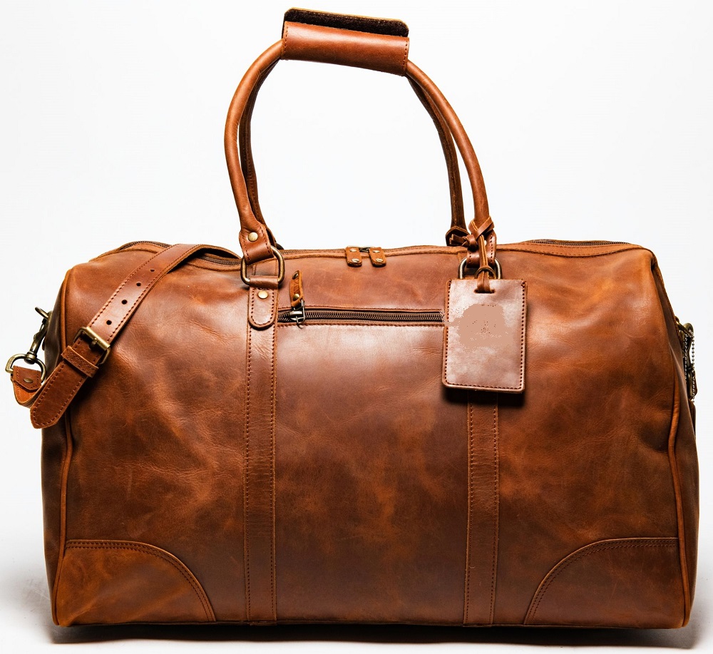 Tourist Leather Duffle 23″ – Saddle Brown
