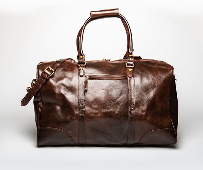 TOURIST LEATHER DUFFLE 23″ – ANTIQUE BROWN HANDMADE