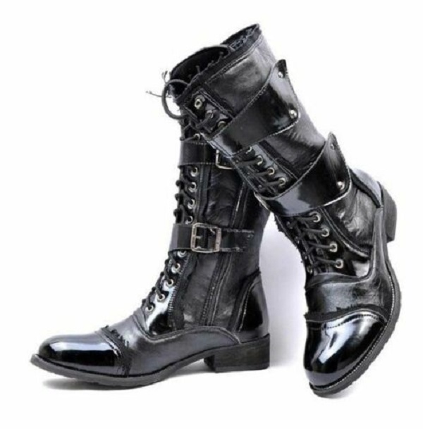 Handmade Men American Luxury Brogues Black Leather Dress Shoes, Boot
