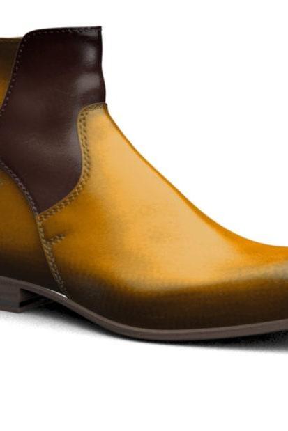 Handmade Men's leather boots high quality designer