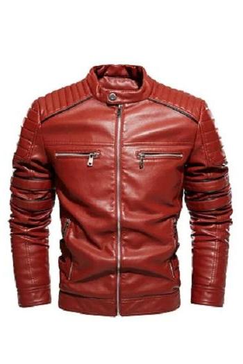 Red Leather Jacket, Men&amp;#039;s Leather Jacket, Cafe Racer, Leather Jacket Men, Cowboy Jacket, Quilted Jacket, Racing Jacket, Racer Jacket