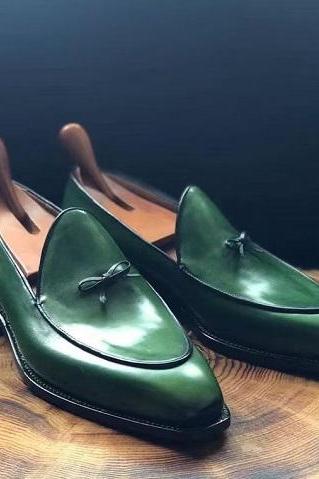 Handmade Genuine Leather Moccasin Loafer Shoes For Men&amp;amp;#039;s