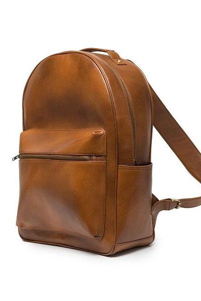 Handmade Leather Savvy Vintage Traveler Backpack