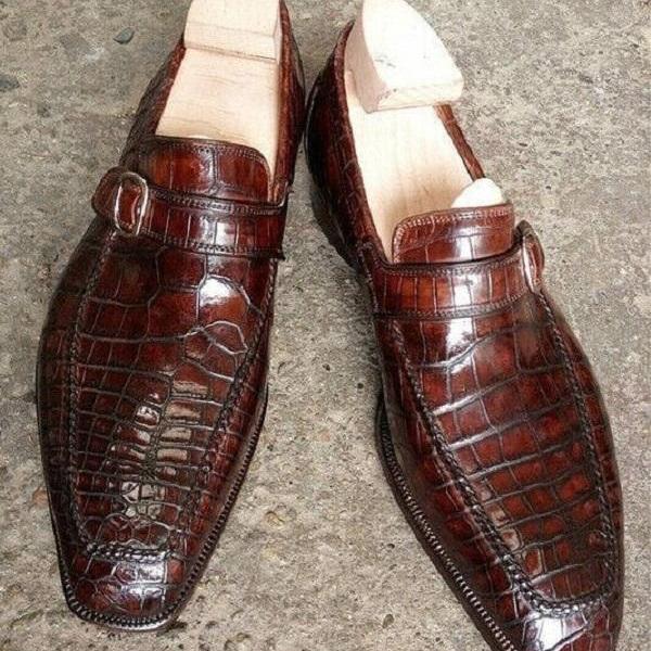 Men's Premium Brown Leather Lace-Up Shoes