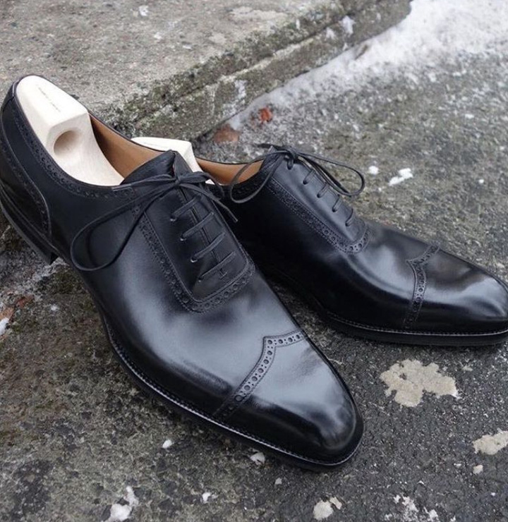 Black Hew Handmade Formal Office Shoes on Luulla