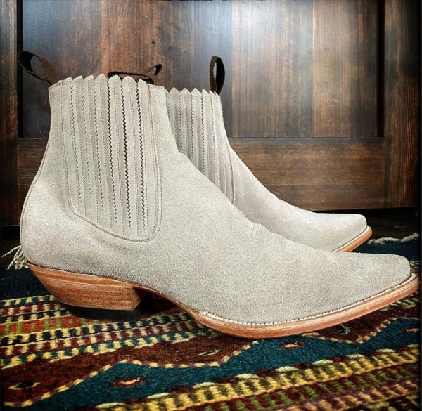 New Handmade Pure Suede Leather Western Cowboy Boots For Men's on Luulla